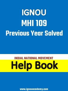 IGNOU MHI 109 Previous Year Solved Question Paper